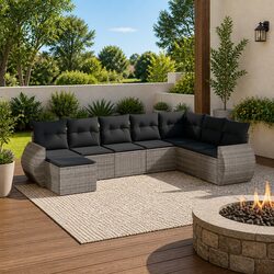 Specifications of the 8-Piece Modular Garden Sofa Set
