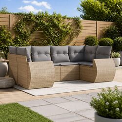 Specifications of 6-Piece Outdoor Garden Sofa Set in Beige