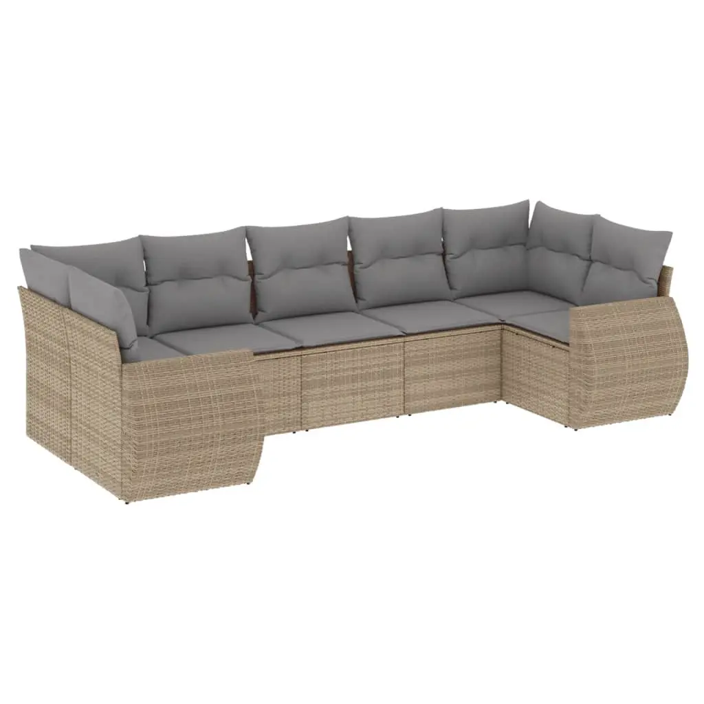 7-Piece Outdoor Sofa Set in Beige