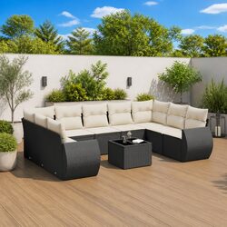 Specifications of the 10 Piece Black Rattan Outdoor Sofa Set