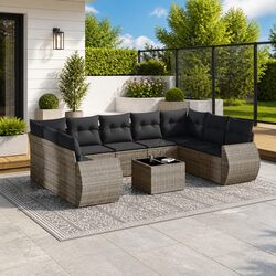 Specifications for 10 Piece Grey Garden Sofa Set