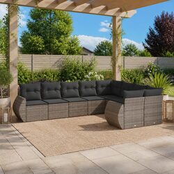 9 Piece Garden Sofa Set: Dimensions and Features