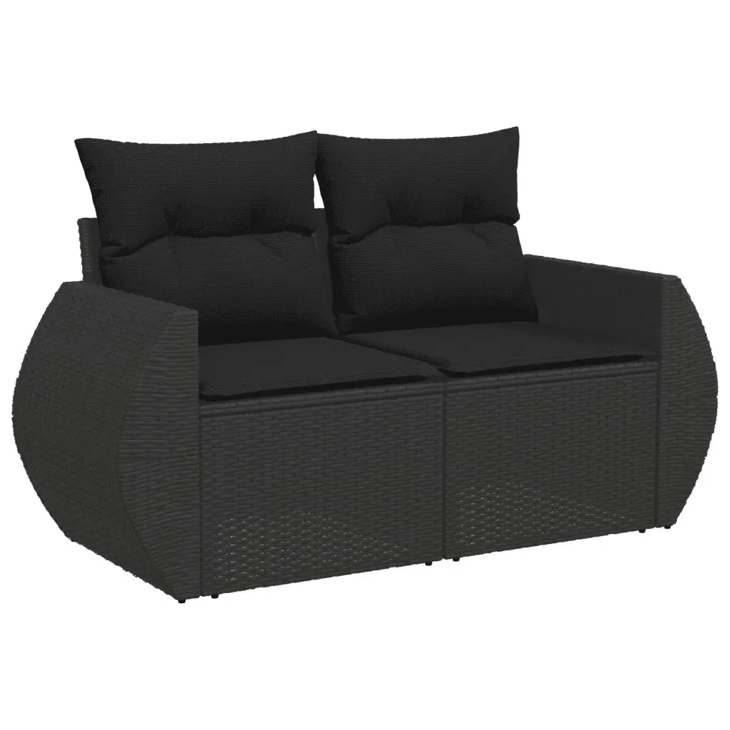 10-Piece Outdoor Sofa Set in Black