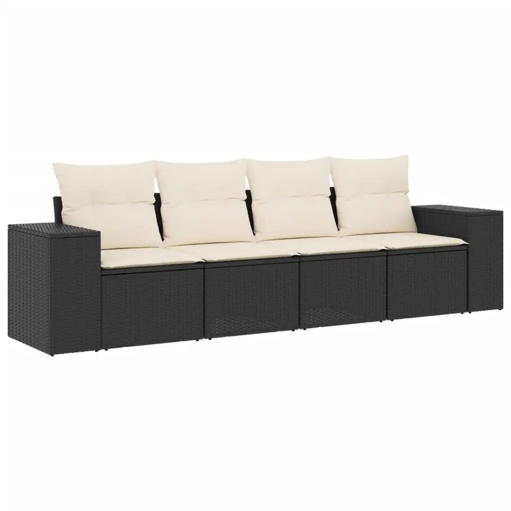 Garden Sofa Set Outdoor Furniture 4 Piece Patio Rattan Seating with Cushions