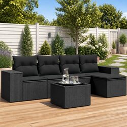 Specifications of 6 Piece Garden Sofa Set - Poly Rattan