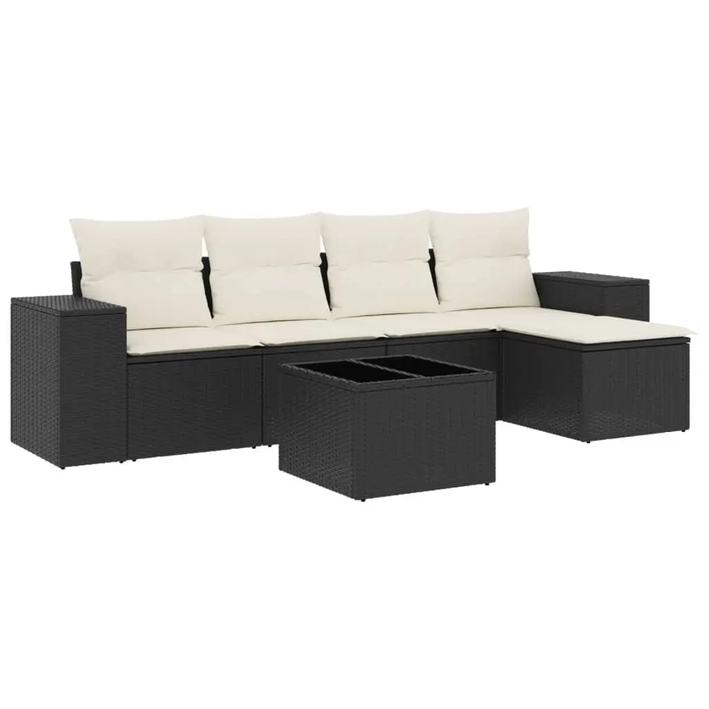 6 Piece Modular Outdoor Sofa Set with Cushions