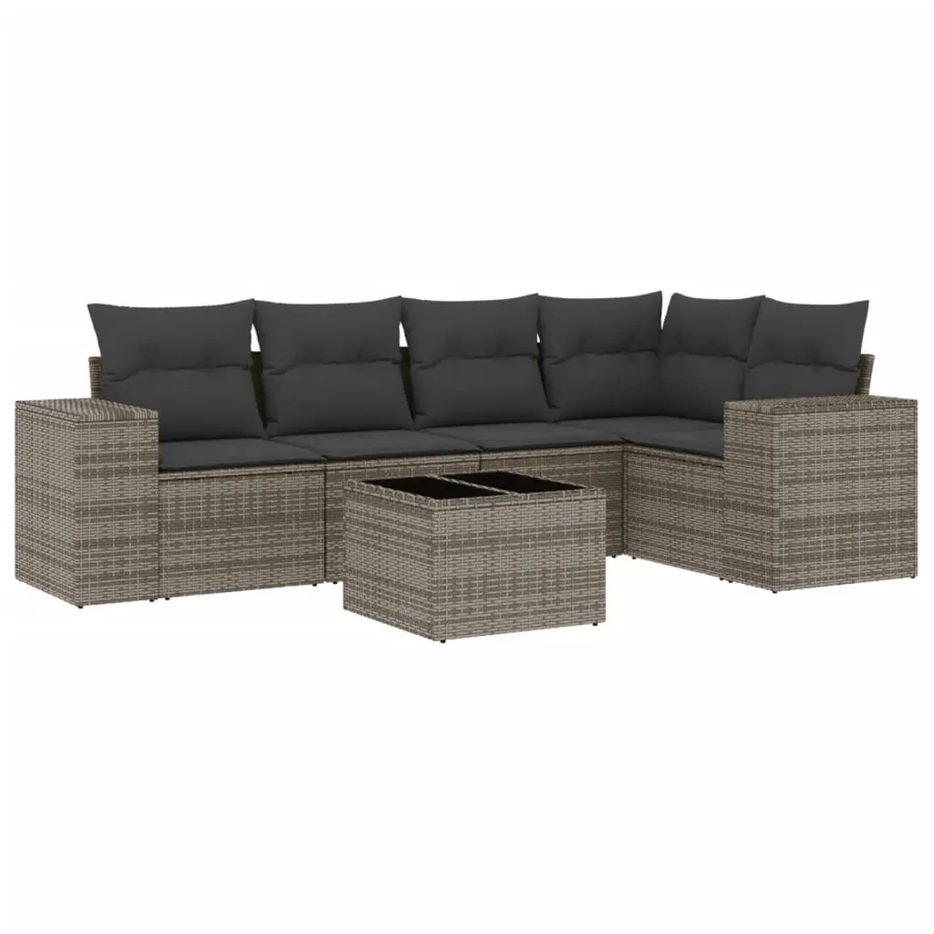 Garden Sofa Set Outdoor Furniture Modular Grey 6 Piece