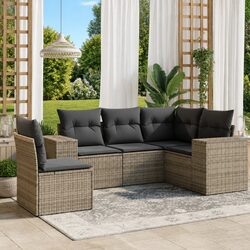 5-Piece Grey Outdoor Garden Sofa Set Specifications