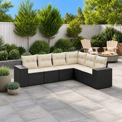 Specifications of 6-Piece Garden Sofa Set in Black