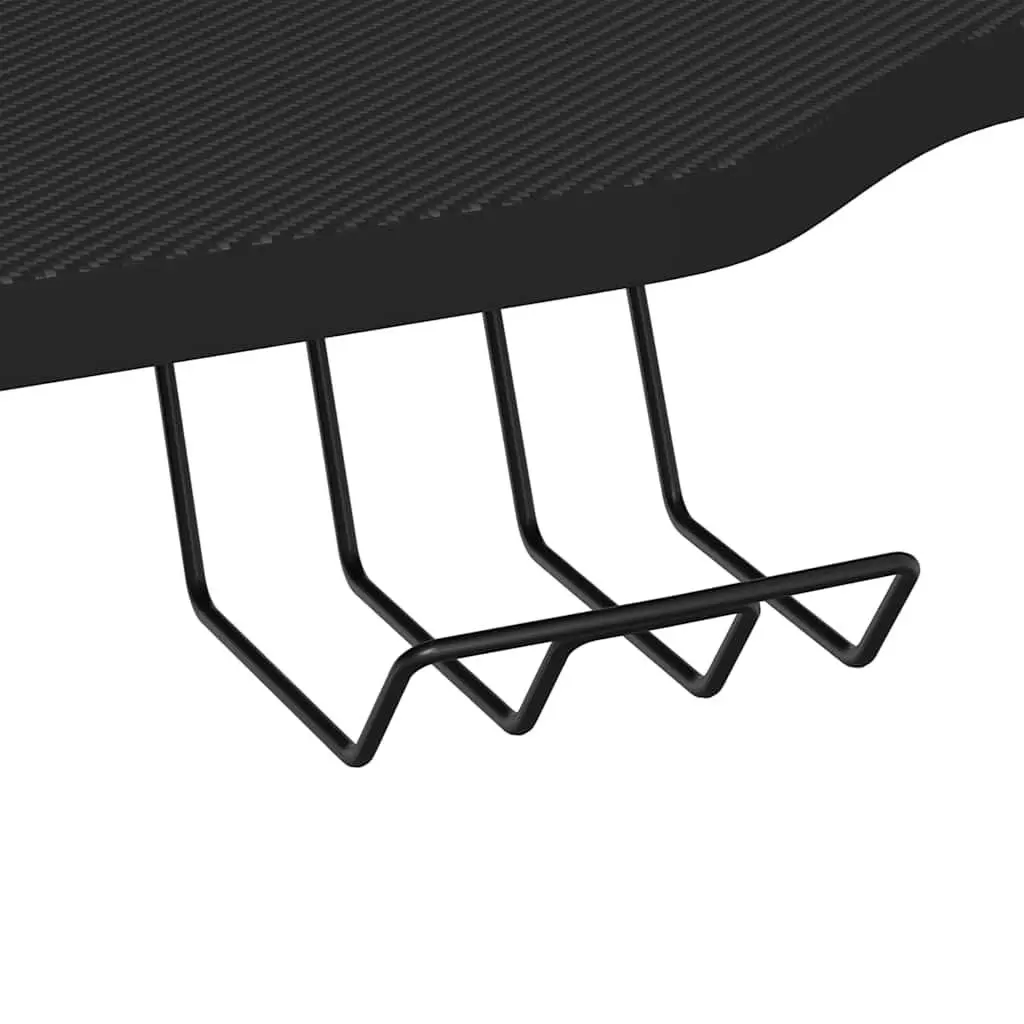 Gaming Desk Black K Shape Legs Computer Workstation Ergonomic Design Office