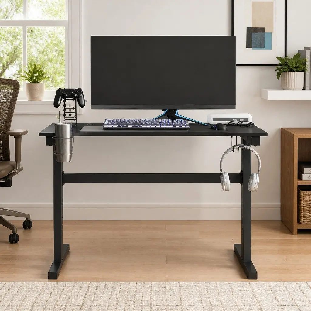 Gaming Desk for Home Office 110x60x75cm Black