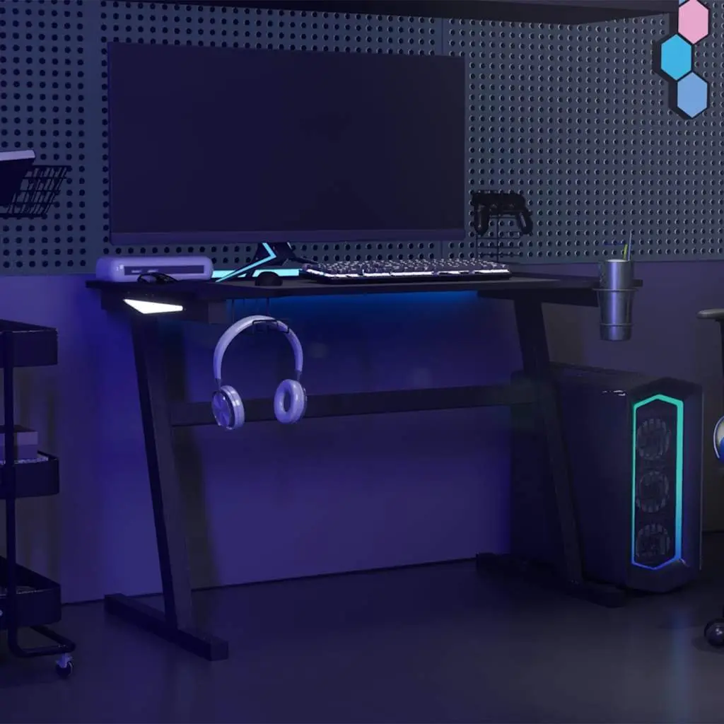 Gaming Desk for Home Office 110x60x75cm Black