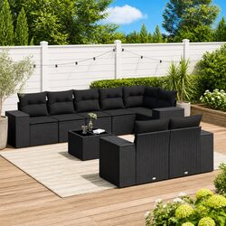 Garden Sofa Set 9 Piece Outdoor Furniture Patio Lounge with Cushions Storage