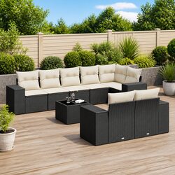 Specifications of 9-Piece Black Outdoor Sofa Set