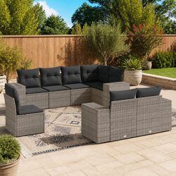Specifications of the 8 Piece Grey Garden Sofa Set