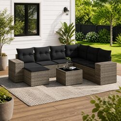 8 Piece Outdoor Sofa Set with Modular Design