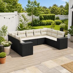 Specifications of 9-Piece Modular Outdoor Sofa Set in Black