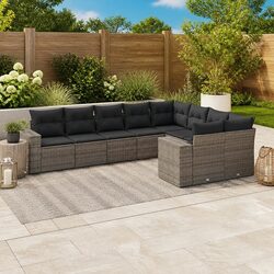 Specifications of 9-Piece Grey Outdoor Modular Sofa Set