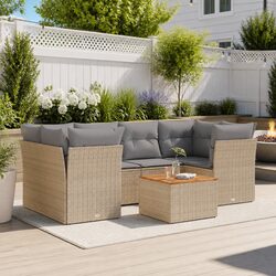 Garden Sofa Set Specifications - 7 Piece Outdoor Furniture