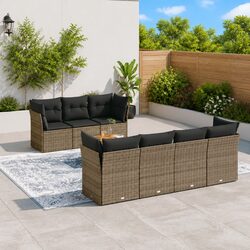 Factual Overview of 8-Piece Garden Sofa Set in Grey
