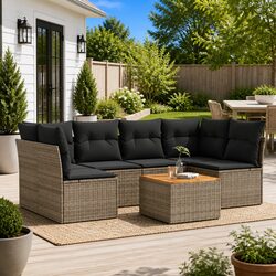 Specifications of 7 Piece Outdoor Sofa Set in Grey