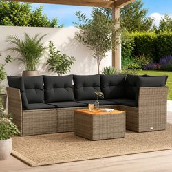 Specifications of the 6 Piece Outdoor Sofa Set - Grey Rattan