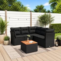 6 Piece Garden Sofa Set: Dimensions, Materials, and Contents