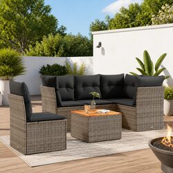 Specifications of the 6-Piece Outdoor Sofa Set in Grey