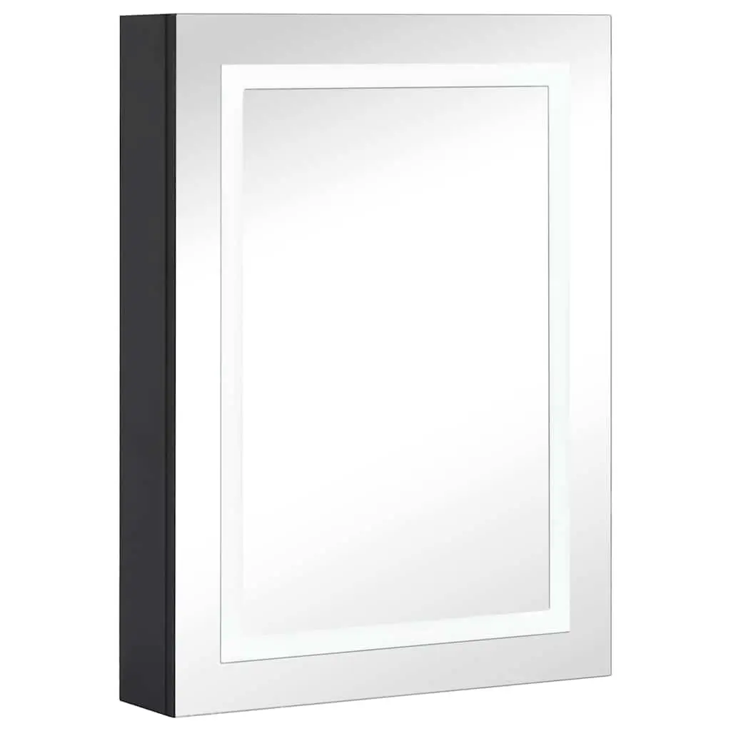 Bathroom Vanity Mirror Cabinet for Bathroom with LED Light Anthracite 50x13x70cm