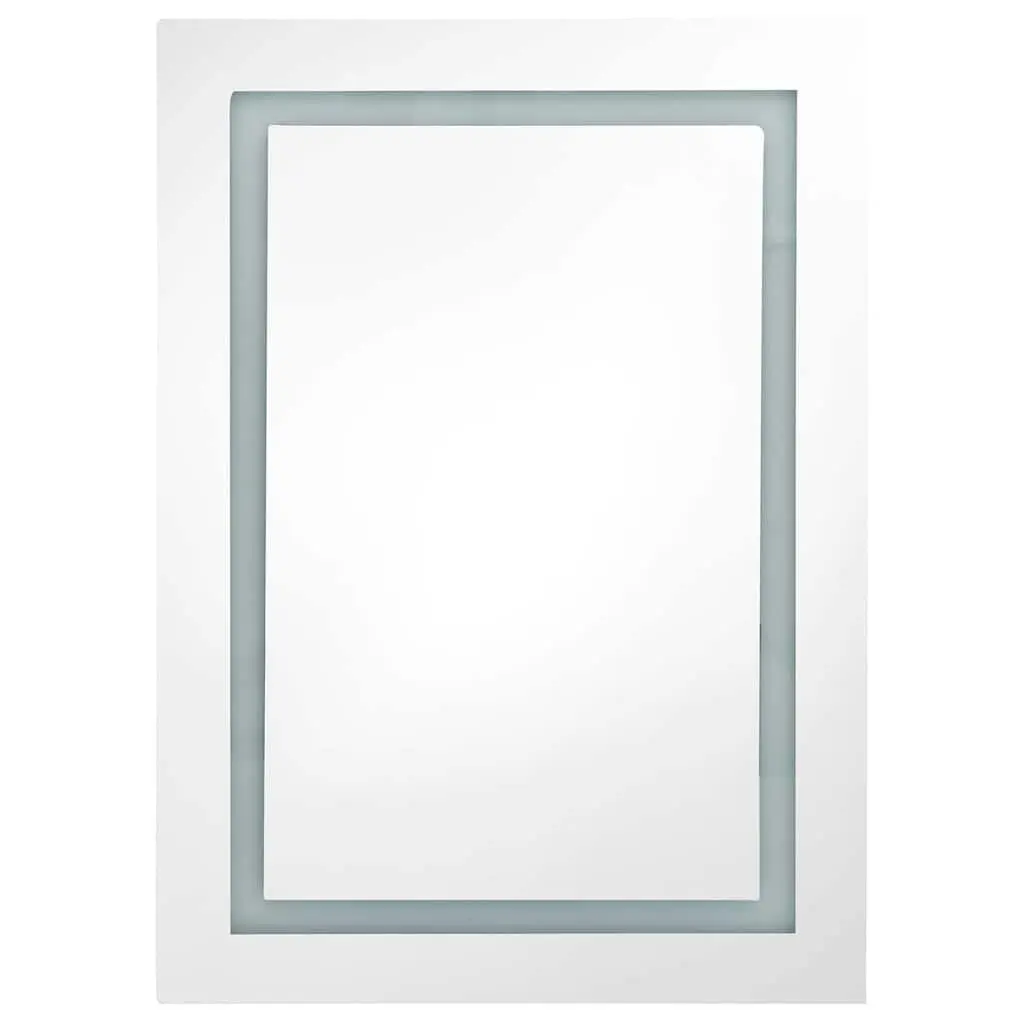 Bathroom Vanity Mirror Cabinet for Bathroom with LED Light Anthracite 50x13x70cm