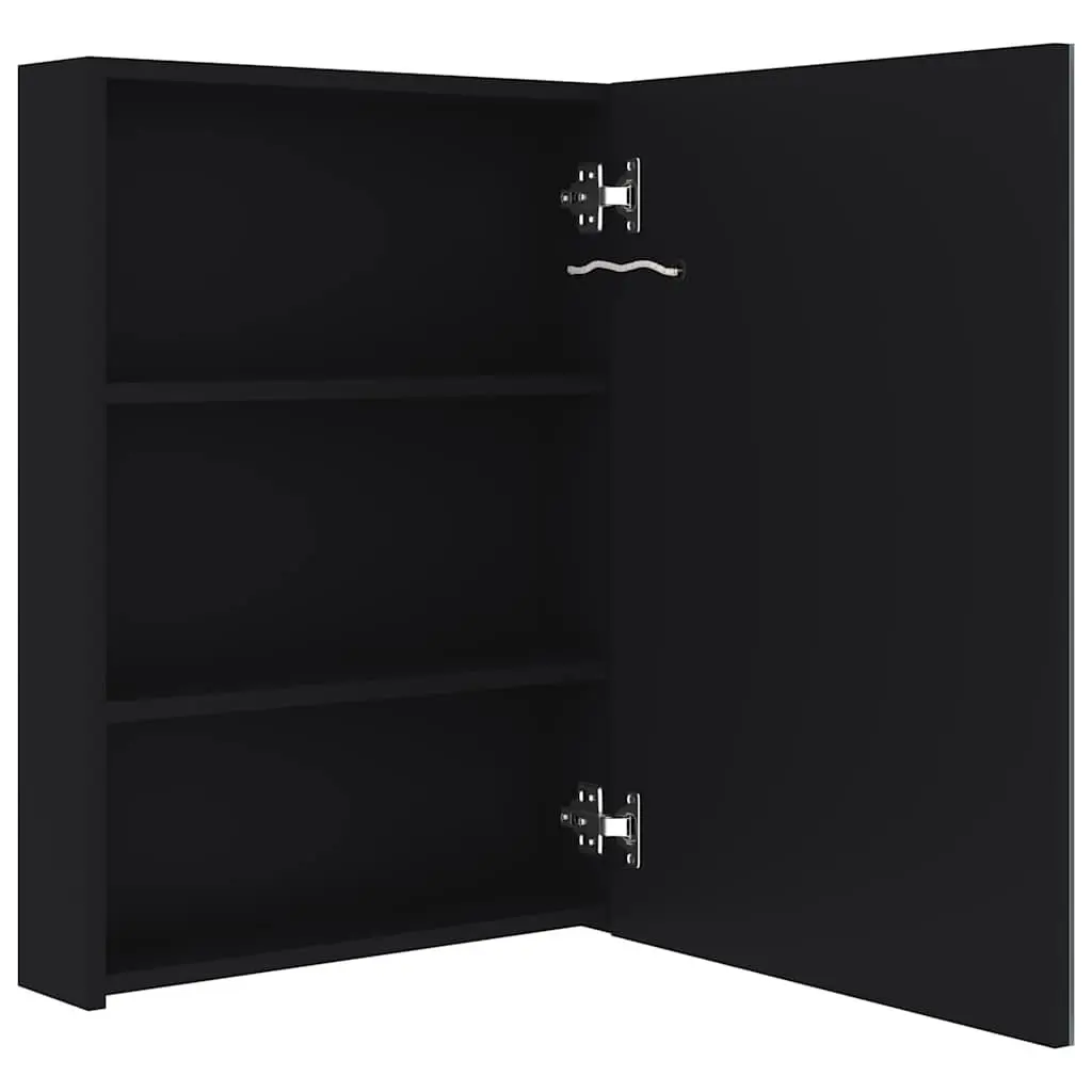 Bathroom Vanity Mirror Cabinet for Bathroom with LED Light Anthracite 50x13x70cm