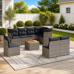 9 Piece Outdoor Garden Sofa Set Specifications - Grey