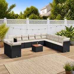 Specifications of the 12 Piece Garden Sofa Set in Black