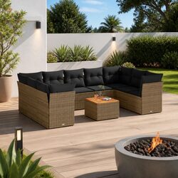 Factual Overview: 10-Piece Grey Garden Sofa Set Details
