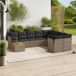 10 Piece Grey Poly Rattan Outdoor Sofa Set Specifications