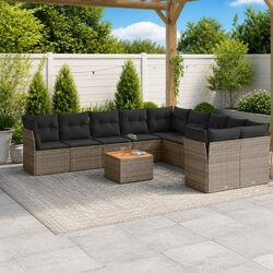 Specifications of 11 Piece Garden Sofa Set: Grey Outdoor Furniture