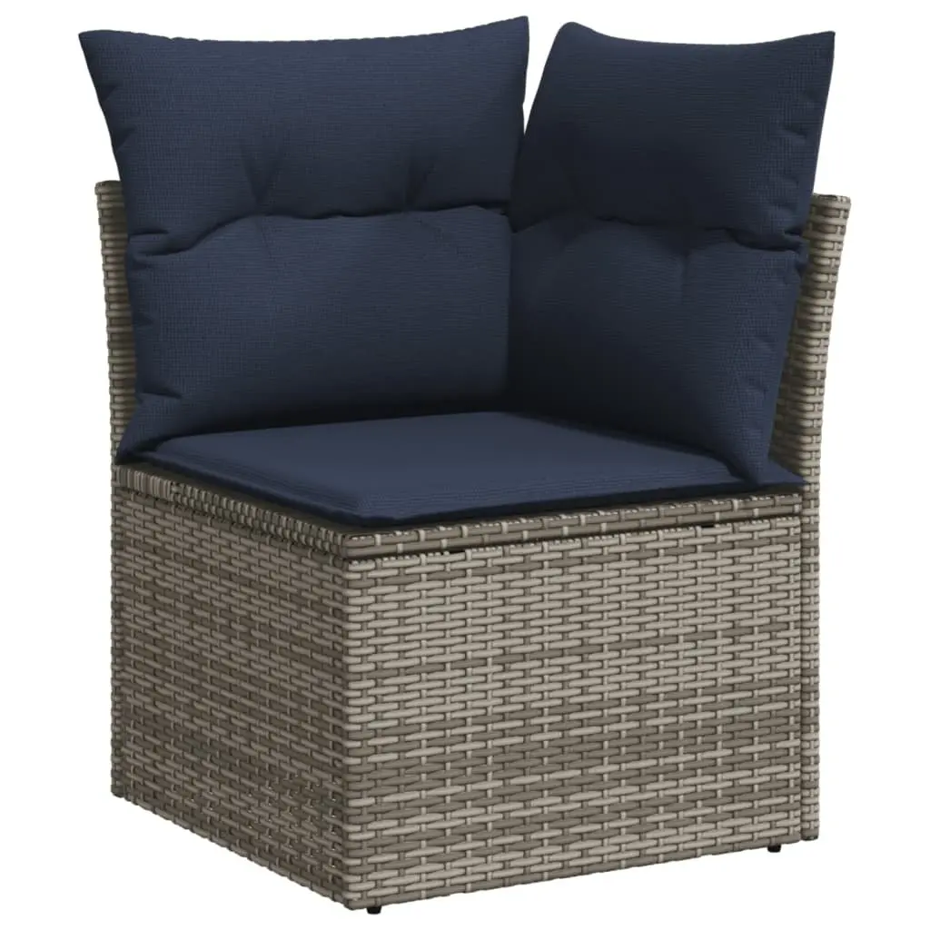 Garden Sofa Set Outdoor Furniture 13 Piece Grey Poly Rattan Patio Seating