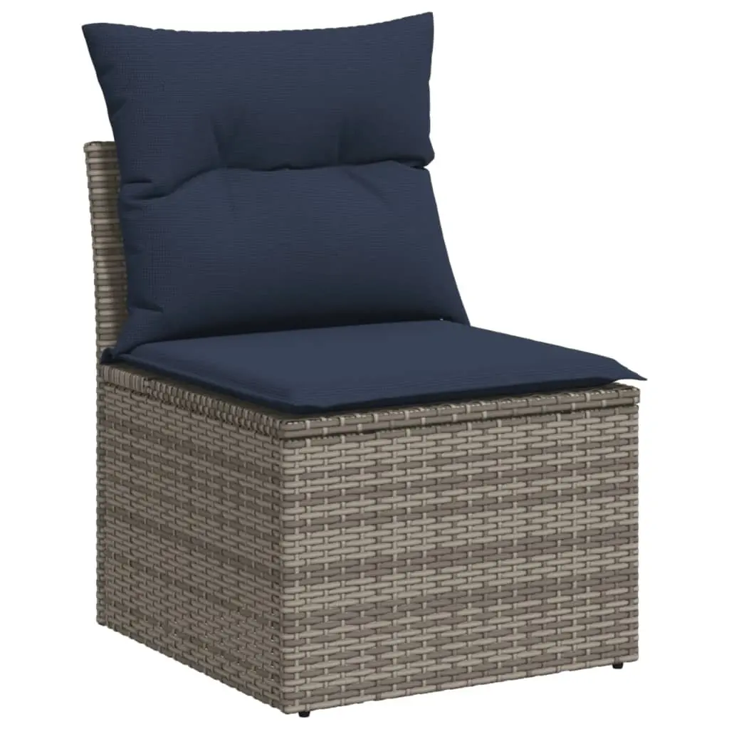 Garden Sofa Set Outdoor Furniture 13 Piece Grey Poly Rattan Patio Seating