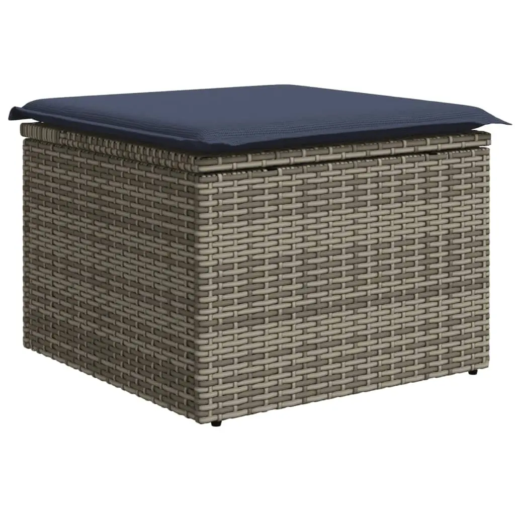 Garden Sofa Set Outdoor Furniture 13 Piece Grey Poly Rattan Patio Seating