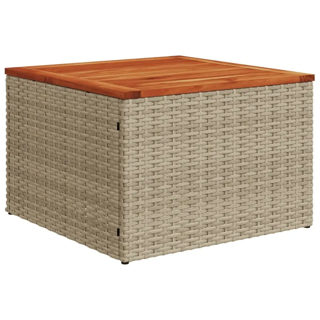 Garden Sofa Set Outdoor Furniture Patio Lounge 14 Piece Beige Poly Rattan
