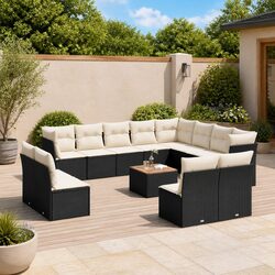 Specifications for the 13 Piece Black Rattan Outdoor Sofa Set