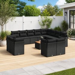 13 Piece Black Garden Sofa Set Specifications