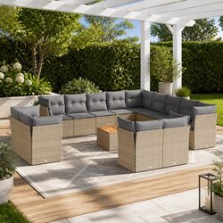 Specifications of 14 Piece Garden Sofa Set in Beige Color
