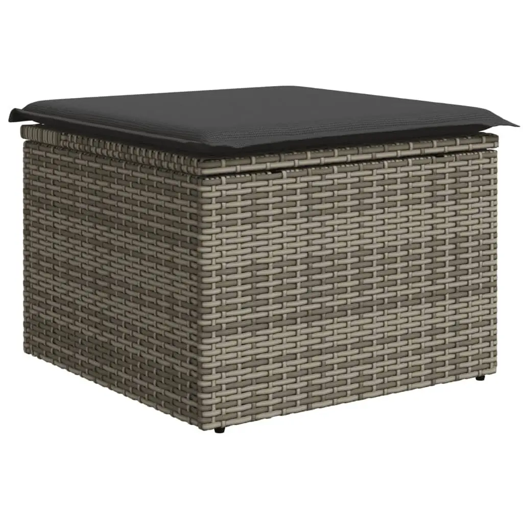 Grey Modular Outdoor Garden Sofa Set 11 Piece with Storage for Patio and Backyard