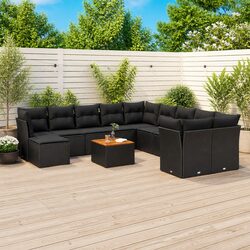 Specifications of 12 Piece Black Outdoor Sofa Set