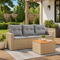 Specifications for 4 Piece Outdoor Sofa Set with Storage