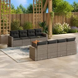 Specifications of Grey 9-Piece Garden Sofa Set