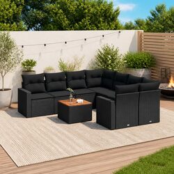 9 Piece Modular Garden Sofa Set with Storage Bags