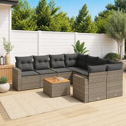Specifications for 9 Piece Grey Garden Sofa Set