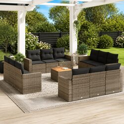 13 Piece Modular Garden Sofa Set in Grey
